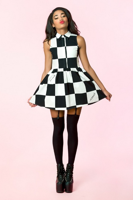 black-and-white-checkered-dress-54-15 Black and white checkered dress