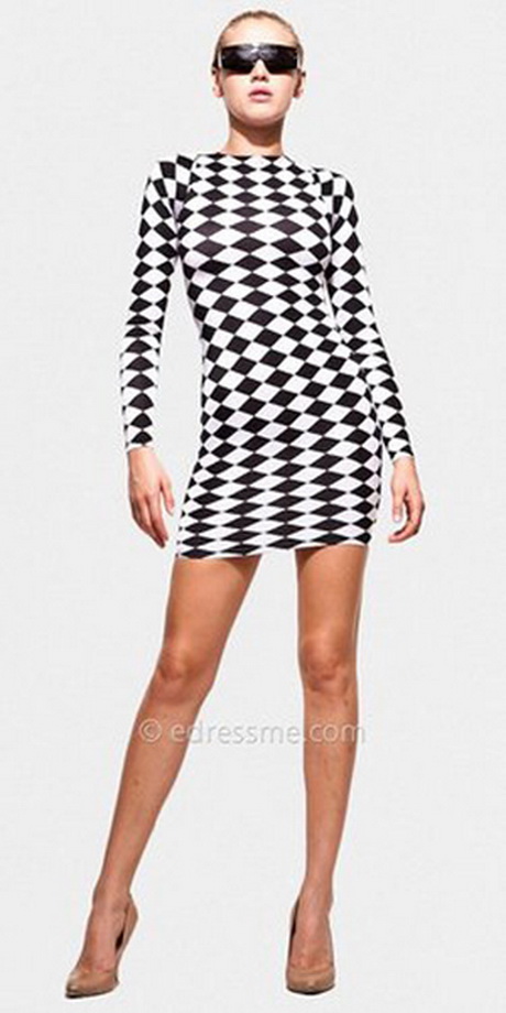 black-and-white-checkered-dress-54-17 Black and white checkered dress