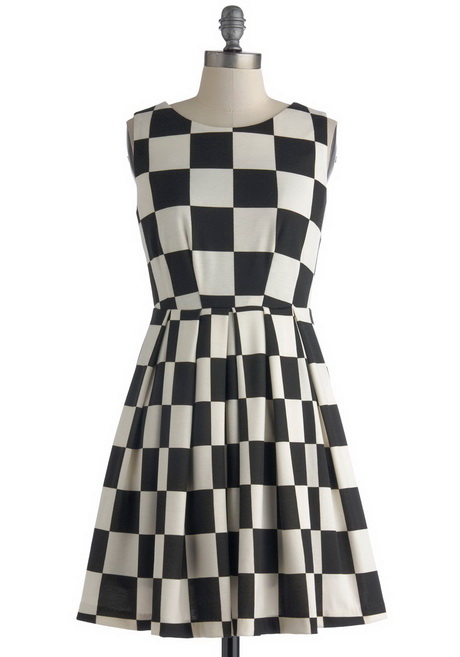 black-and-white-checkered-dress-54-20 Black and white checkered dress