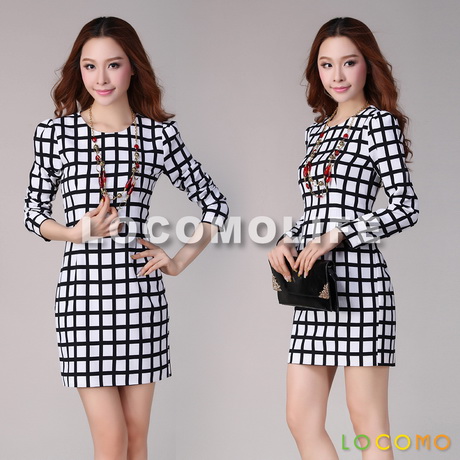 black-and-white-checkered-dress-54-8 Black and white checkered dress