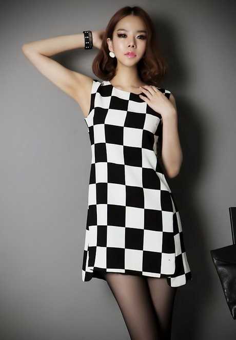 black-and-white-checkered-dress-54-9 Black and white checkered dress