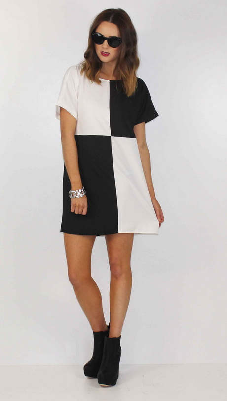 black-and-white-shift-dress-57-9 Black and white shift dress