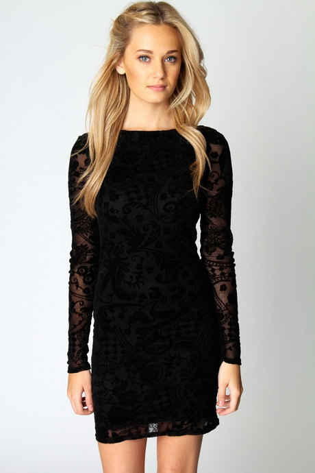 black-dress-with-long-sleeves-76-17 Black dress with long sleeves