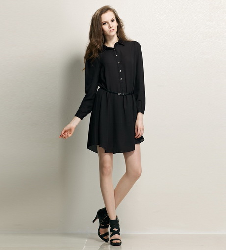 black-dress-with-long-sleeves-76-19 Black dress with long sleeves