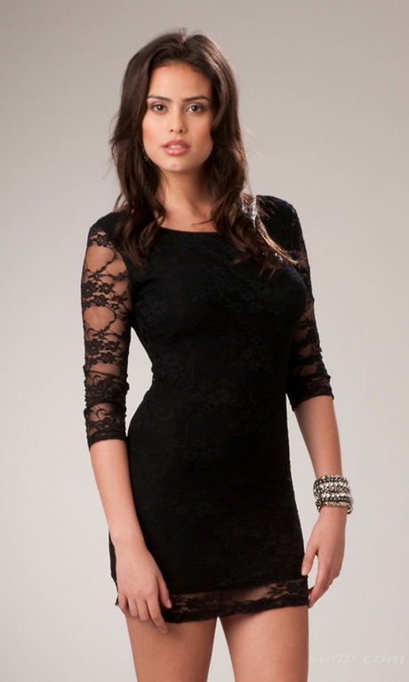 black-long-sleeved-lace-dress-17-7 Black long sleeved lace dress