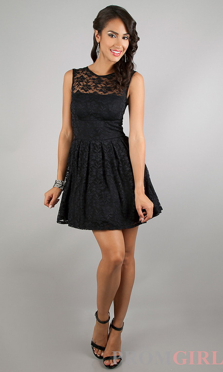 black-short-lace-dress-67 Black short lace dress