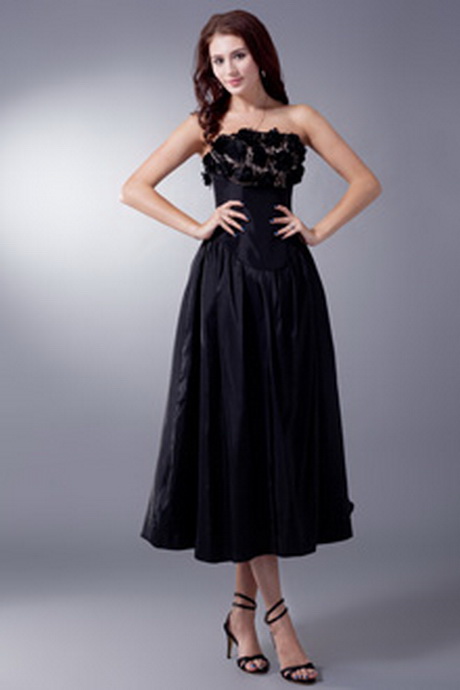 black-tea-length-dress-48-11 Black tea length dress