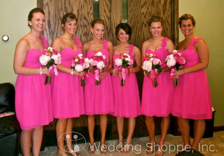 bright-pink-bridesmaid-dresses-11-14 Bright pink bridesmaid dresses