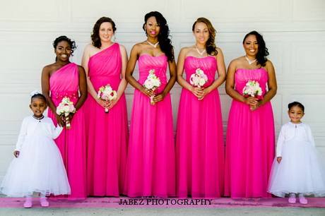 bright-pink-bridesmaid-dresses-11-2 Bright pink bridesmaid dresses