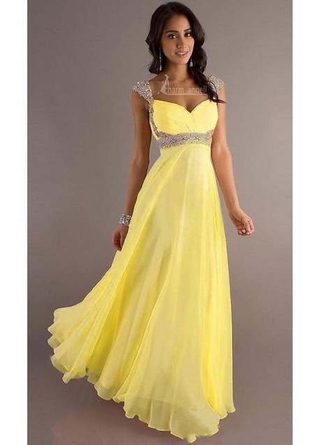 canary yellow ball gowns