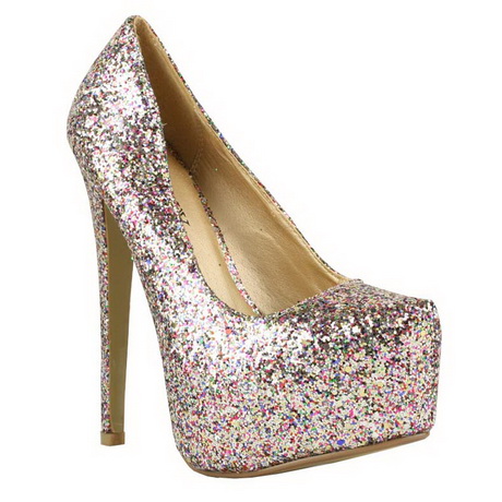 glitter high heeled platform shoes multi1 glitter high heeled platform ...