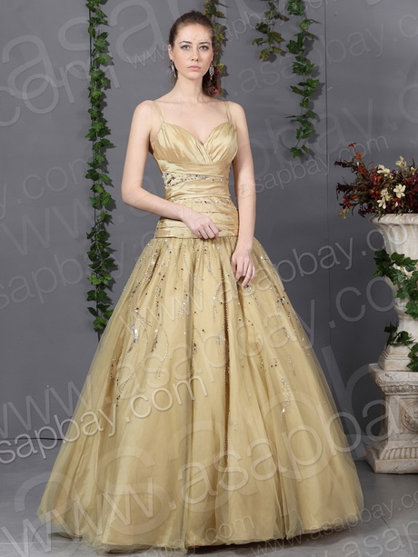 golden ball gown