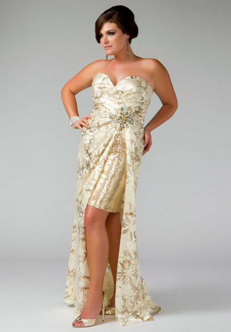 Gold Plus Size Dresses 5984