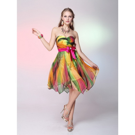 Colorful Hawaii Party Short Pretty Prom Dress svc624