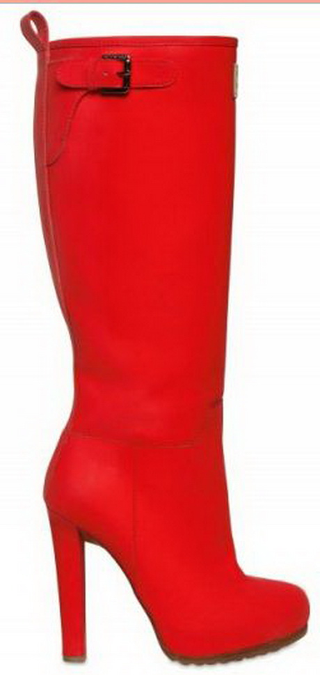 High heel wellies