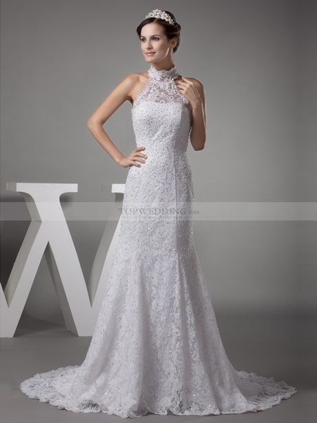 high-neck-lace-wedding-dress-18-18 High neck lace wedding dress