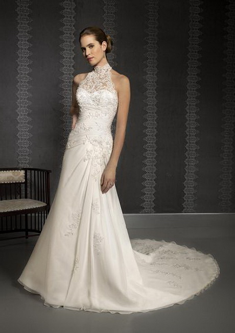 high-neck-lace-wedding-dress-18-3 High neck lace wedding dress