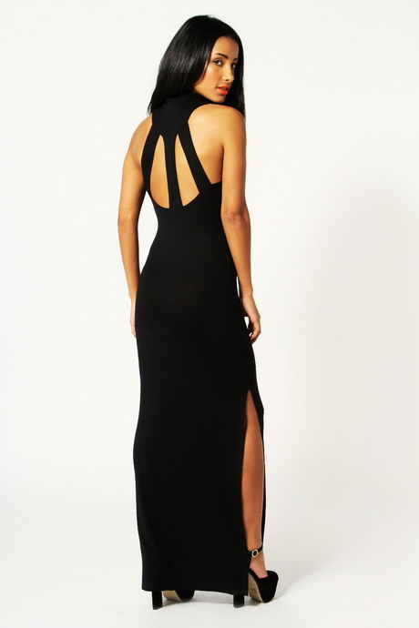 Martha High Neck Cut Out Back Detail Maxi Dress