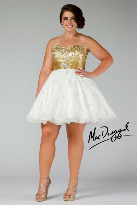 Sexy Strapless IvoryGold Plus Size Prom Dress. Look as if you came ...