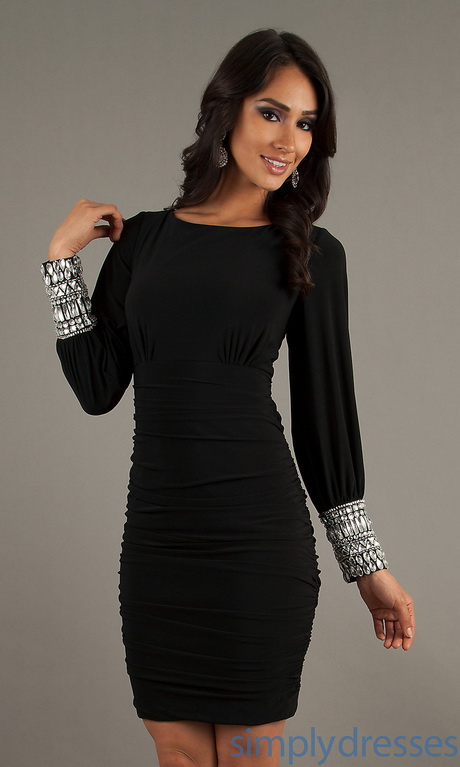 little-black-dress-with-long-sleeves-57-17 Little black dress with long sleeves