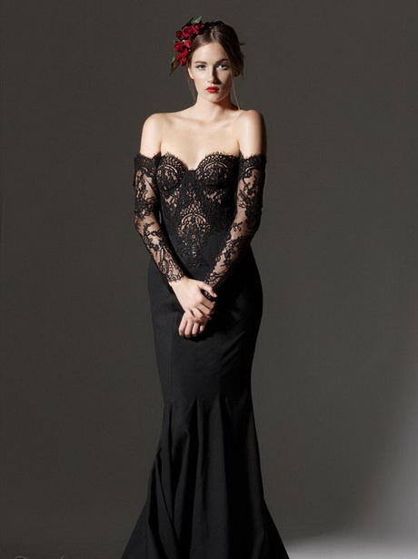 long-black-lace-dresses-27-10 Long black lace dresses