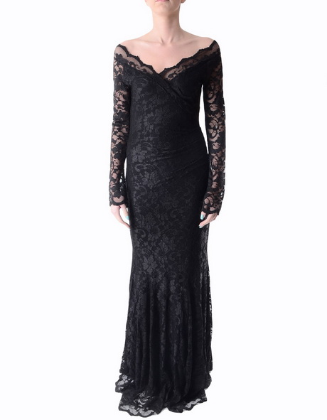 long-black-lace-dresses-27-4 Long black lace dresses