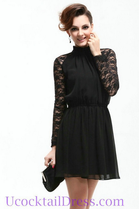 long-sleeve-black-cocktail-dresses-93-17 Long sleeve black cocktail dresses