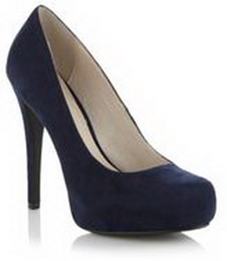 navy high heel shoes-navy suedette high court shoes. Free Delivery ...