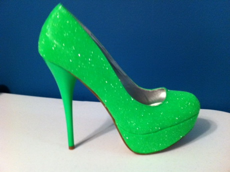 lime green neon heels