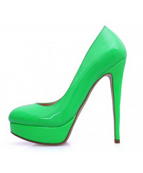 neon green high heel shoes