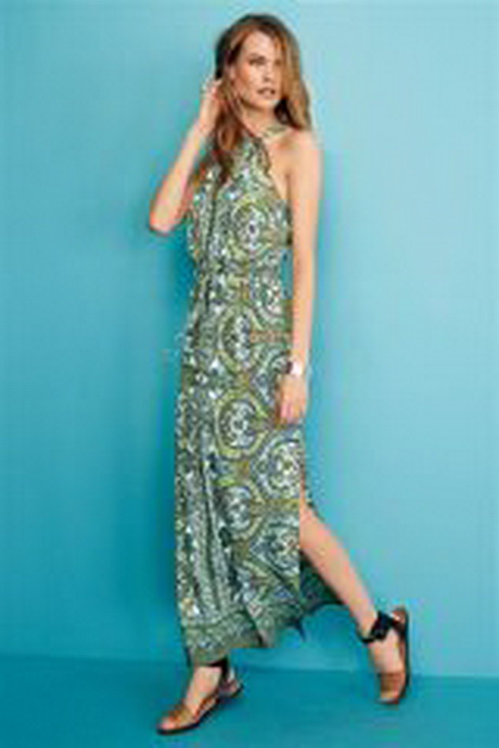 Khaki Print Halter Maxi Dress