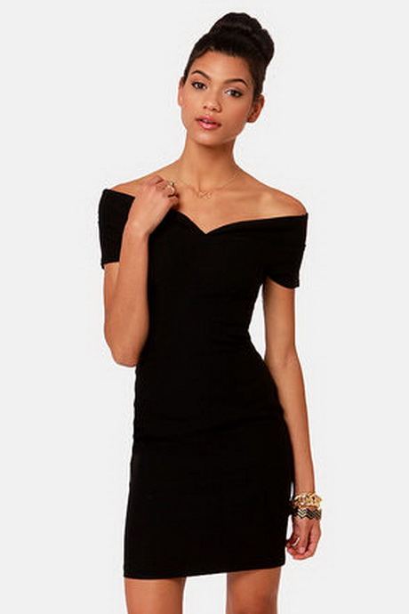 off-shoulder-black-dress-34 Off shoulder black dress