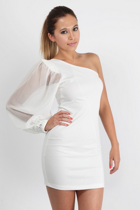 one-shoulder-white-dresses-43-14 One shoulder white dresses
