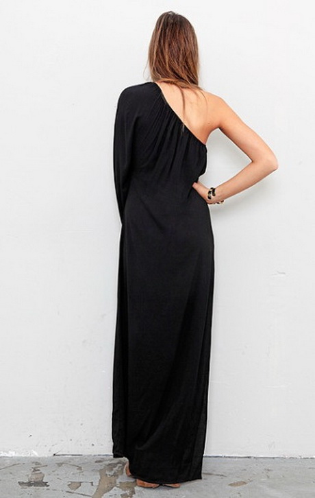 Indah One Sleeve Maxi Dress With Belt in Black | Lyst