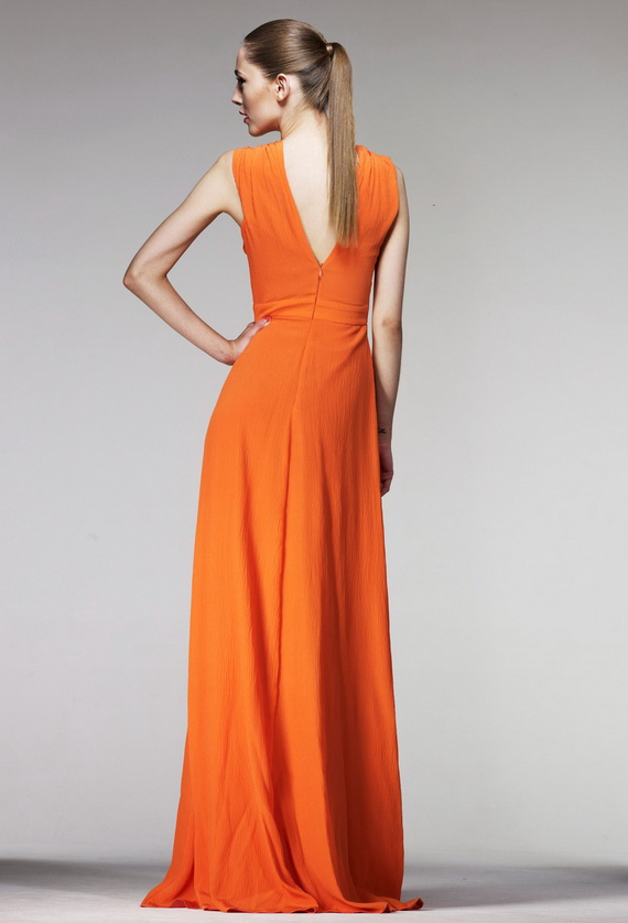 Orange Maxi Dress 2276