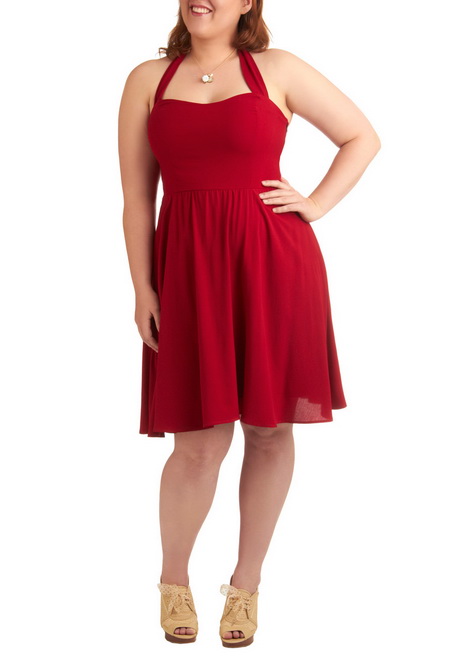 Singing Shirley Dress â€“ Plus Size â€“ Red Solid Wedding Party ...