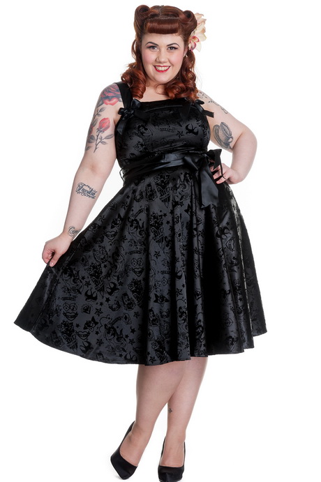 Hell Bunny Plus Size Sassy Charlotte Little Black Dress 2XL