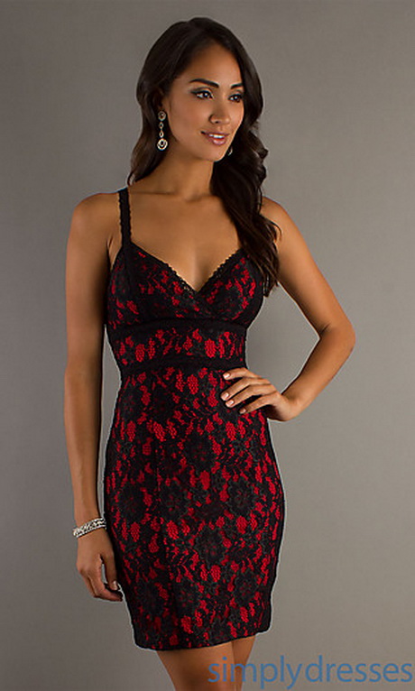 red-and-black-lace-dress-20-13 Red and black lace dress