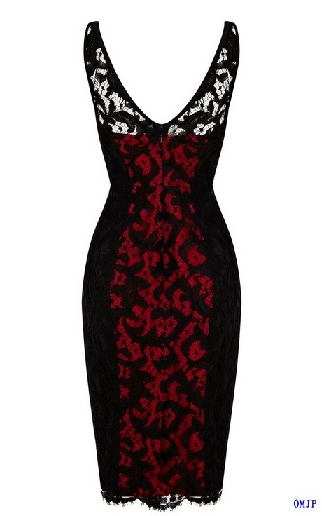 red-and-black-lace-dress-20-15 Red and black lace dress