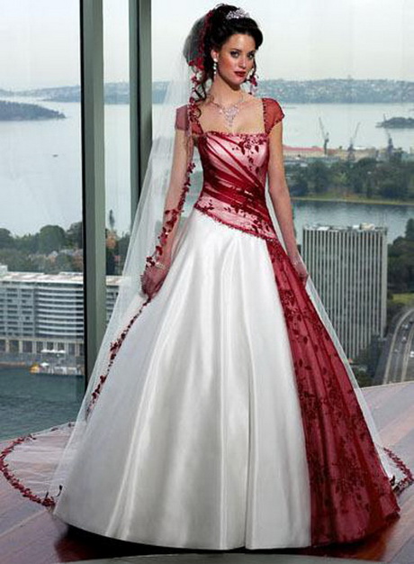 red-and-white-wedding-dress-54 Red and white wedding dress