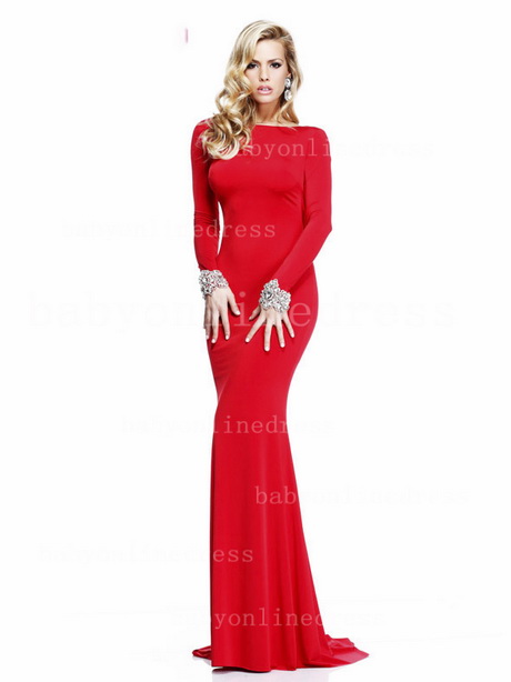 red-dress-long-sleeve-79-14 Red dress long sleeve
