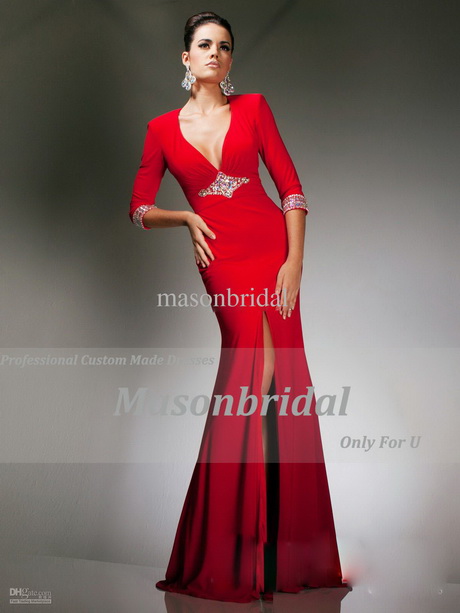 red-dress-long-sleeve-79-8 Red dress long sleeve