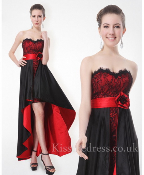 red-dress-with-black-lace-05-16 Red dress with black lace