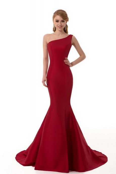 Red mermaid prom dress