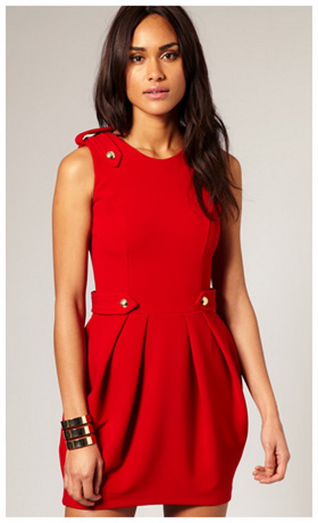 Red tulip dress