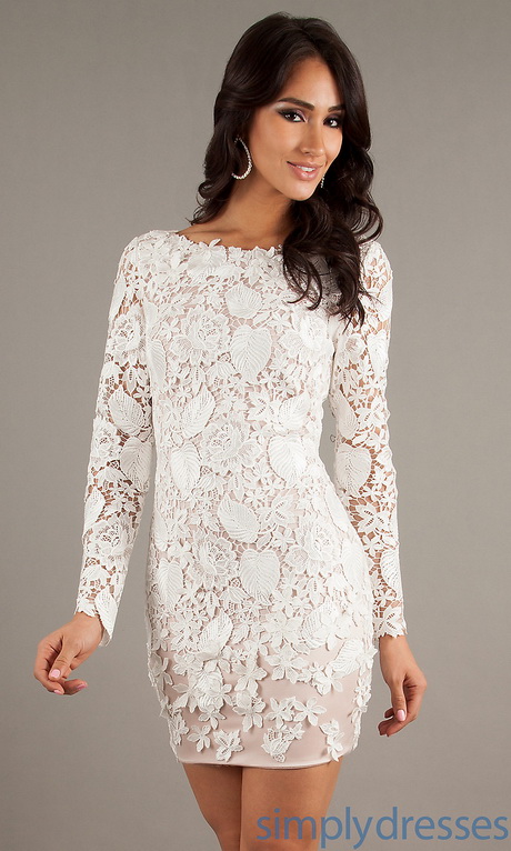 short-lace-white-dress-40 Short lace white dress