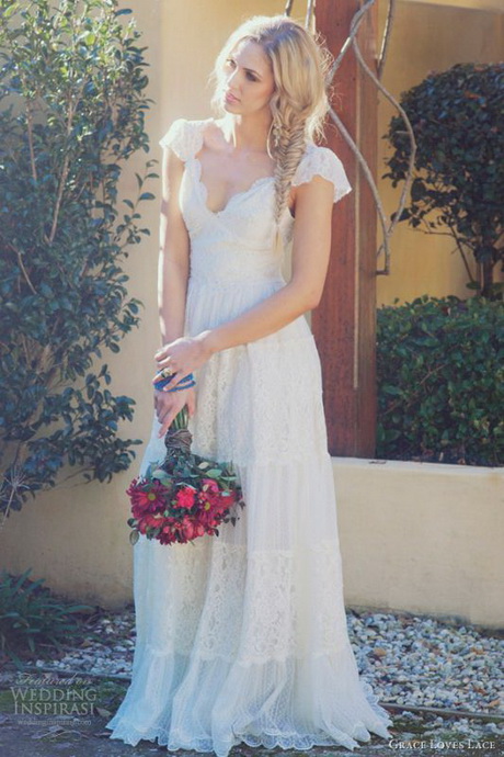 Simple Vintage Lace Wedding Dresses