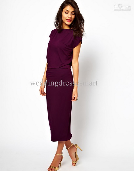 2013 Lycra Short Sleeves Tea Length Evening Dresses â€¦