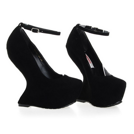 cheap black wedge heels