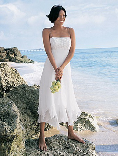 White Beach Wedding Dress 